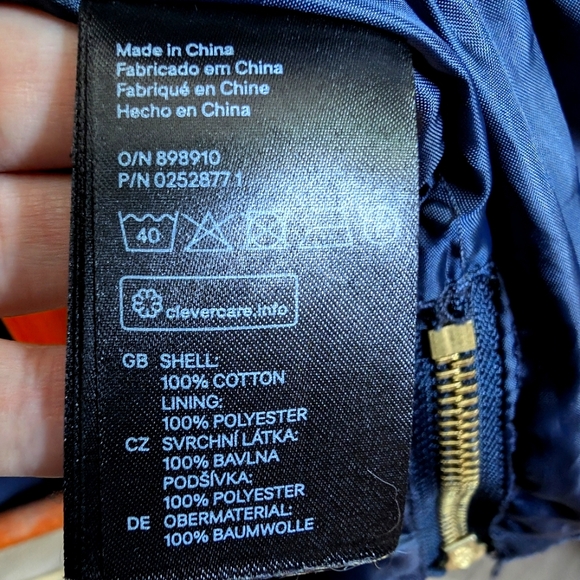 Navy Blue Denim Style Jacket - Picture 4 of 4